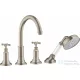 Hansgrohe AXOR MONTREUX 4-lyukú, peremre szerelhető kádcsaptelep, szálcsiszolt nikkel 16546820
