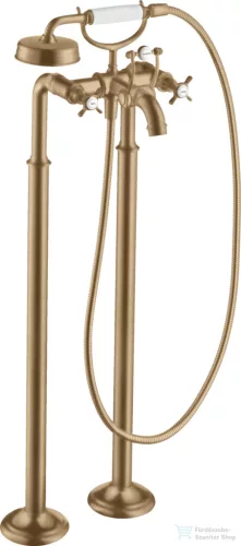 Hansgrohe AXOR MONTREUX szabadon álló kádtöltő csaptelep zuhanyszettel,szálcsiszolt bronz 16547140