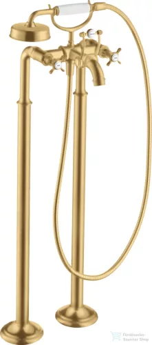 Hansgrohe AXOR MONTREUX szabadon álló kádtöltő csaptelep zuhanyszettel,szálcsiszolt arany hatású 16547250