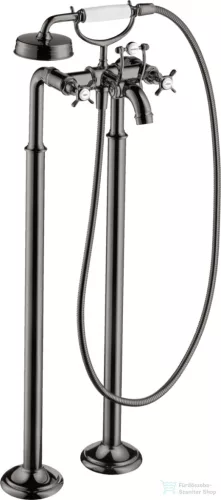 Hansgrohe AXOR MONTREUX szabadon álló kádtöltő csaptelep zuhanyszettel,polírozott fekete króm 16547330