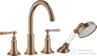 Hansgrohe AXOR MONTREUX 4 üléses peremre szerelhető kádtöltő csaptelep,szálcsiszolt vörös arany hatású 16550310