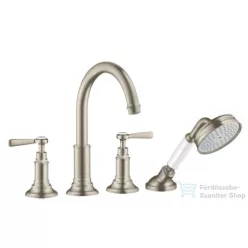   Hansgrohe AXOR MONTREUX 4-lyukú, peremre szerelhető kádcsaptelep, szálcsiszolt nikkel 16550820