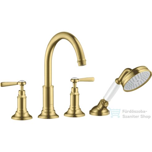 Hansgrohe AXOR MONTREUX 4 üléses peremre szerelhető kádtöltő csaptelep,szálcsiszolt sárgaréz hatású 16550950