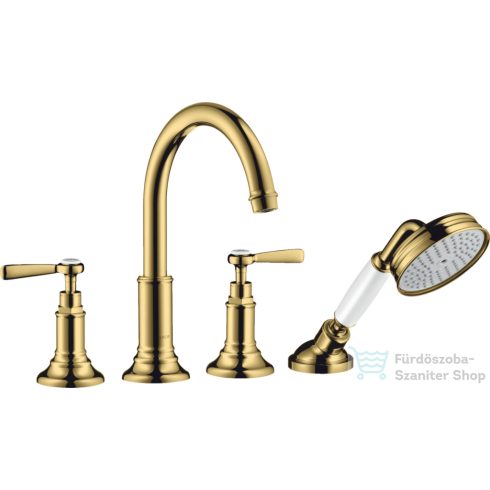 Hansgrohe AXOR MONTREUX 4 üléses peremre szerelhető kádtöltő csaptelep,polírozott arany hatású 16550990