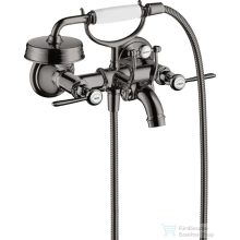   Hansgrohe AXOR MONTREUX kétkaros kádtöltő csaptelep zuhanyszettel,polírozott fekete króm 16551330