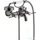 Hansgrohe AXOR MONTREUX kétkaros kádtöltő csaptelep zuhanyszettel,polírozott fekete króm 16551330