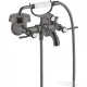 Hansgrohe AXOR MONTREUX kétkaros kádtöltő csaptelep zuhanyszettel,szálcsiszolt fekete króm 16551340