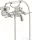 Hansgrohe AXOR MONTREUX kétkaros kádtöltő csaptelep zuhanyszettel,rozsdamentes acél hatású 16551800