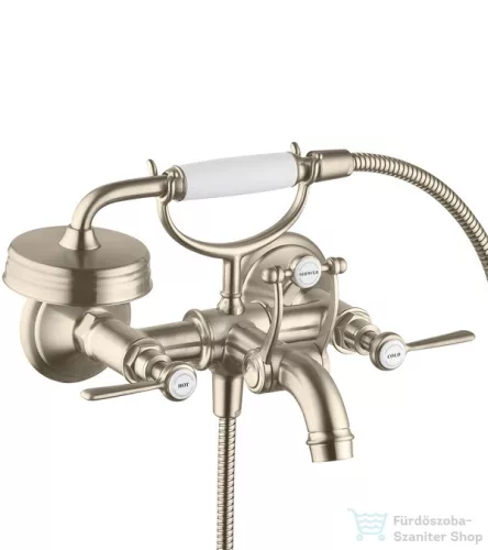 Hansgrohe AXOR MONTREUX kétkaros kádcsaptelep, szálcsiszolt nikkel 16551820