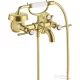 Hansgrohe AXOR MONTREUX kétkaros kádtöltő csaptelep zuhanyszettel,szálcsiszolt sárgaréz hatású 16551950