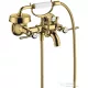Hansgrohe AXOR MONTREUX kétkaros kádtöltő csaptelep zuhanyszettel,polírozott arany hatású 16551990