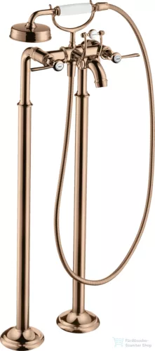 Hansgrohe AXOR MONTREUX szabadon álló kádtöltő csaptelep zuhanyszettel,polírozott vörös arany hatású 16553300