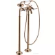 Hansgrohe AXOR MONTREUX szabadon álló kádtöltő csaptelep zuhanyszettel,polírozott vörös arany hatású 16553300