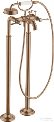 Hansgrohe AXOR MONTREUX szabadon álló kádtöltő csaptelep zuhanyszettel,szálcsiszolt vörös arany hatású 16553310