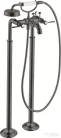 Hansgrohe AXOR MONTREUX szabadon álló kádtöltő csaptelep zuhanyszettel,szálcsiszolt fekete króm 16553340