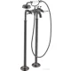 Hansgrohe AXOR MONTREUX szabadon álló kádtöltő csaptelep zuhanyszettel,szálcsiszolt fekete króm 16553340