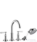 Hansgrohe AXOR MONTREUX 4-lyukú, burkolatra szerelhető kádcsaptelep, króm 16554000
