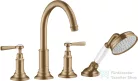 Hansgrohe AXOR MONTREUX 4 üléses burkolatra szerelhető kádtöltő csaptelep,szálcsiszolt bronz 16554140