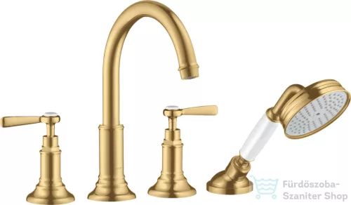 Hansgrohe AXOR MONTREUX 4 üléses burkolatra szerelhető kádtöltő csaptelep,szálcsiszolt arany hatású 16554250