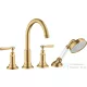Hansgrohe AXOR MONTREUX 4 üléses burkolatra szerelhető kádtöltő csaptelep,szálcsiszolt arany hatású 16554250