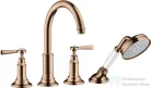 Hansgrohe AXOR MONTREUX 4 üléses burkolatra szerelhető kádtöltő csaptelep,polírozott vörös arany hatású 16554300