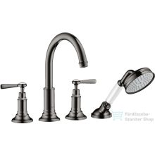   Hansgrohe AXOR MONTREUX 4 üléses burkolatra szerelhető kádtöltő csaptelep,polírozott fekete króm 16554330