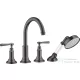 Hansgrohe AXOR MONTREUX 4 üléses burkolatra szerelhető kádtöltő csaptelep,szálcsiszolt fekete króm 16554340