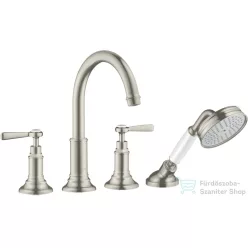   Hansgrohe AXOR MONTREUX 4 üléses burkolatra szerelhető kádtöltő csaptelep,rozsdamentes acél hatású 16554800