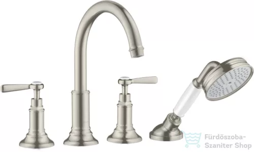 Hansgrohe AXOR MONTREUX 4 üléses burkolatra szerelhető kádtöltő csaptelep,rozsdamentes acél hatású 16554800
