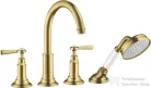 Hansgrohe AXOR MONTREUX 4 üléses burkolatra szerelhető kádtöltő csaptelep,szálcsiszolt sárgaréz hatású 16554950
