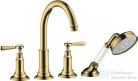 Hansgrohe AXOR MONTREUX 4 üléses burkolatra szerelhető kádtöltő csaptelep,polírozott arany hatású 16554990