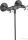 Hansgrohe AXOR MONTREUX zuhany csaptelep zuhanyszett nélkül,szálcsiszolt fekete króm 16560340
