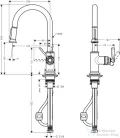 Hansgrohe Axor Montreux konyhai csaptelep kihúzható kifolyóval króm 16581000