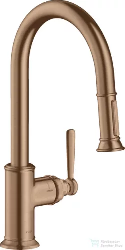Hansgrohe Axor Montreux 2 funkciós mosogató csaptelep, szálcsiszolt vörös arany hatású 16581310