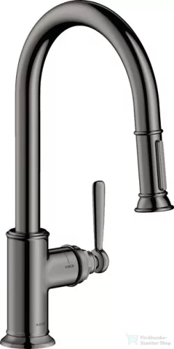 Hansgrohe Axor Montreux 2 funkciós mosogató csaptelep, polírozott fekete króm 16581330