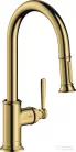 Hansgrohe Axor Montreux 2 funkciós mosogató csaptelep, polírozott arany hatású 16581990