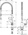 Hansgrohe Axor Montreux konyhai csaptelep Semi-Pro króm 16582000