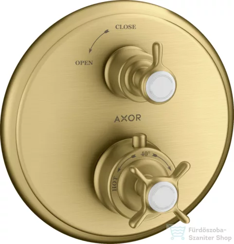 Hansgrohe Axor Montreux termosztátos falsík alatti kád/zuhany csaptelep,szálcsiszolt arany hatású 16800250