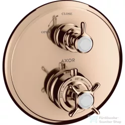   Hansgrohe Axor Montreux termosztátos falsík alatti kád/zuhany csaptelep,polírozott vörös arany hatású 16800300