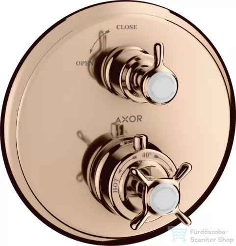Hansgrohe Axor Montreux termosztátos falsík alatti kád/zuhany csaptelep,polírozott vörös arany hatású 16800300