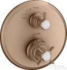 Hansgrohe Axor Montreux termosztátos falsík alatti kád/zuhany csaptelep,szálcsiszolt vörös arany hatású 16800310