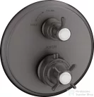 Hansgrohe Axor Montreux termosztátos falsík alatti kád/zuhany csaptelep,szálcsiszolt fekete króm 16800340