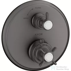   Hansgrohe Axor Montreux termosztátos falsík alatti kád/zuhany csaptelep,szálcsiszolt fekete króm 16800340