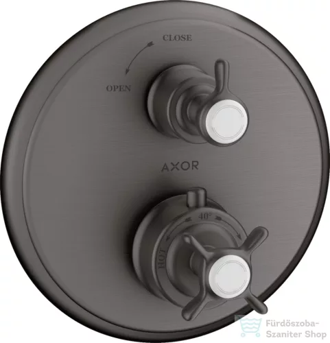 Hansgrohe Axor Montreux termosztátos falsík alatti kád/zuhany csaptelep,szálcsiszolt fekete króm 16800340