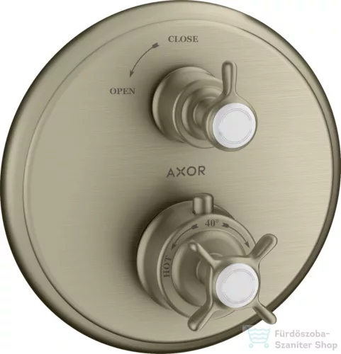 Hansgrohe Axor Montreux Termosztátos színkészlet falsík alatti szereléshez elzárószeleppel, szálcsiszolt nikkel 16800820