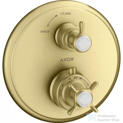   Hansgrohe Axor Montreux termosztátos falsík alatti kád/zuhany csaptelep,szálcsiszolt sárgaréz hatású 16800950