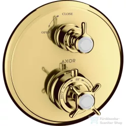   Hansgrohe Axor Montreux termosztátos falsík alatti kád/zuhany csaptelep,polírozott arany hatású 16800990