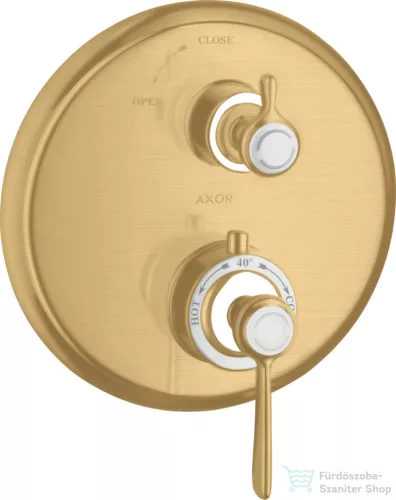 Hansgrohe Axor Montreux termosztátos falsík alatti kád/zuhany csaptelep,szálcsiszolt arany hatású 16801250