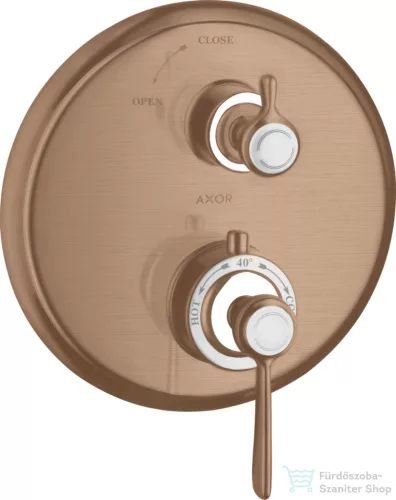 Hansgrohe Axor Montreux termosztátos falsík alatti kád/zuhany csaptelep,szálcsiszolt vörös arany hatású 16801310