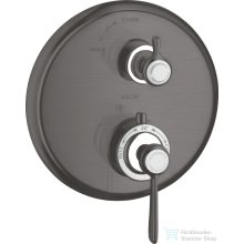   Hansgrohe Axor Montreux termosztátos falsík alatti kád/zuhany csaptelep,szálcsiszolt fekete króm 16801340